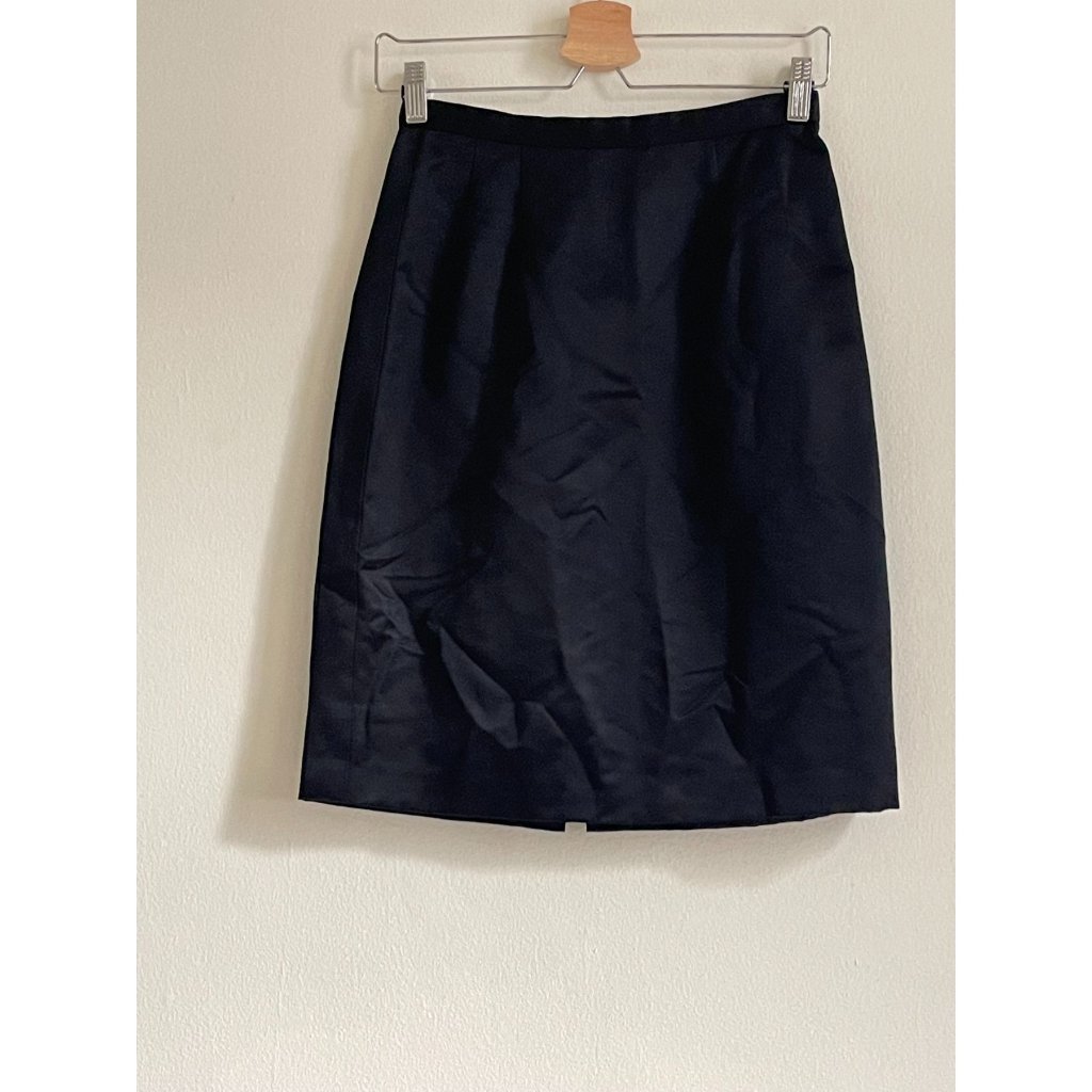 Armani Ladies Mini Skirt Heavy Satin Women Mini Skirt Plain Skirt Black Lined